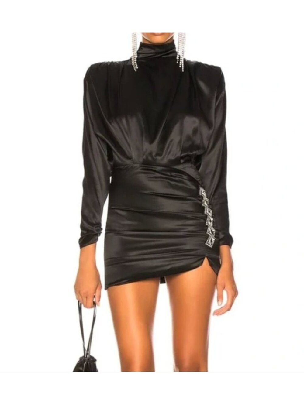 Alessandra Rich Silk Mini Dress Embellished Size 46 - Size 8